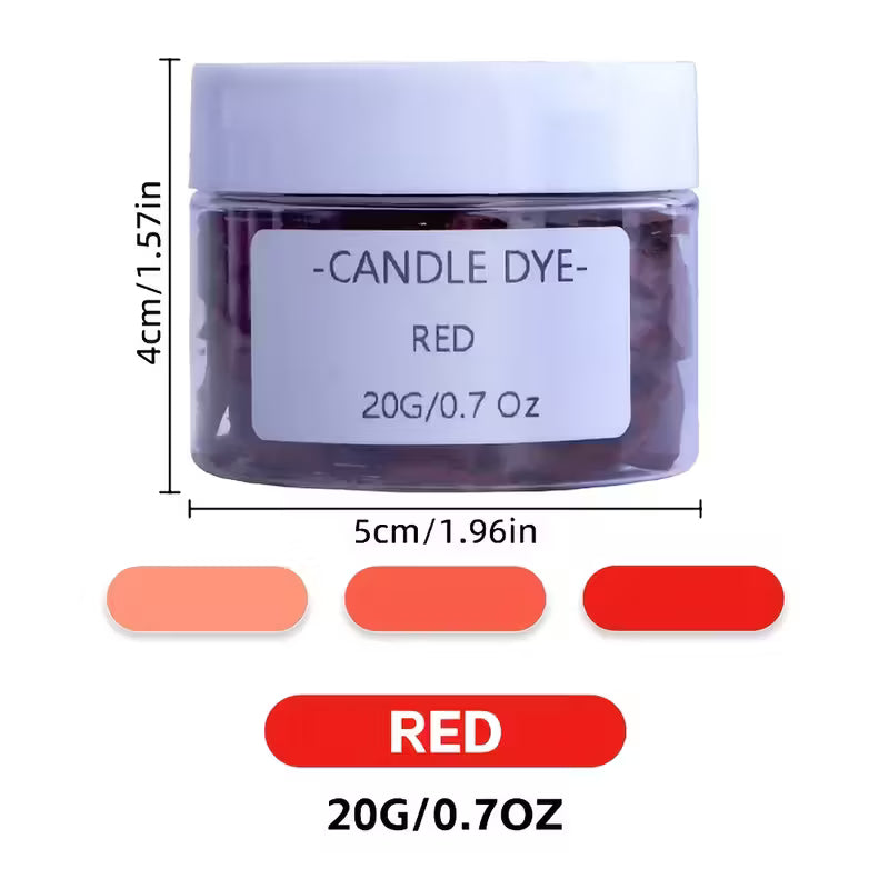 Colorant solide pour bougies - Rouge - 20g
