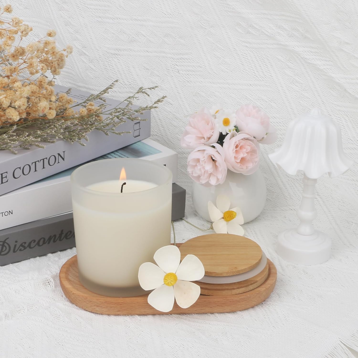 Contenant en verre mate avec couvercle - 200ml